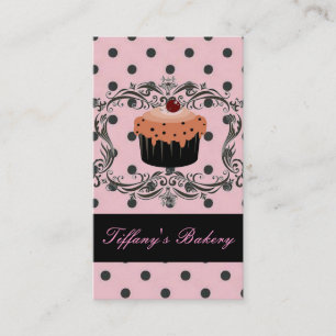 niedliche Visitenkarten für Kuchenpolka-Dot-Bäcker Visitenkarte
