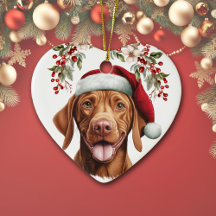 Niedliche Vizsla Dog Holly Berry Weihnachten