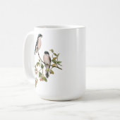 Niedliche Vögel auf Branch Red Berries Malerei Kaffeetasse (Vorderseite Links)