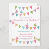 Niedliche Vögel auf Jagd individuelle Einladung (Vorne/Hinten)