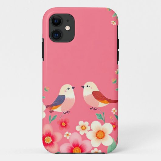 Niedliche Vögel Case-Mate iPhone Hülle (Rückseite)