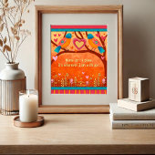 Niedliche Vögel, die Zuhause-Zitat-Inspirivity Ins Poster