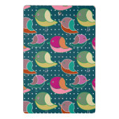 Niedliche Vögel & Dots nahtlose Muster + Ihre Idee Mini Klemmbrett (Rückseite)