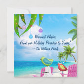 Niedliche Vögel - ein tropischer Weihnachten (Rückseite)