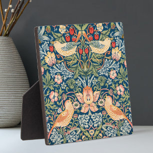 Niedliche Vögel, Erdbeerdiebstahl Vintage Kunst Fotoplatte