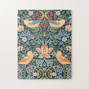 Niedliche Vögel, Erdbeerdiebstahl Vintage Kunst Puzzle