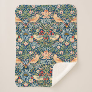 Niedliche Vögel, Erdbeerdiebstahl Vintage Kunst Sherpadecke
