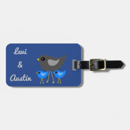 Niedliche Vögel Familiengepäck Gepäckanhänger