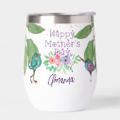 Niedliche Vögel, Flora und Typografie (Links)