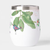 Niedliche Vögel, Flora und Typografie (Rückseite)