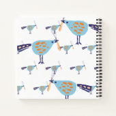 Niedliche Vögel flüstern personalisiertes Kochbuch Notizblock (Rückseite)