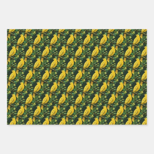 Niedliche Vögel Geschenkpapier Set (Vorderseite 2)