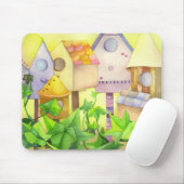 Niedliche Vogel-Häuser Mousepad (Mit Mouse)