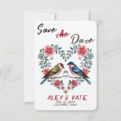 Niedliche Vögel Hochzeit Sichern Sie das Datum Ank Save The Date (Vorderseite)
