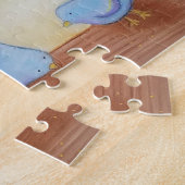 Niedliche Vögel in der Morgensonne mit eigenem Tex Puzzle (Seite)