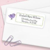 Niedliche Vogel individuell anpassbare Rücksendead