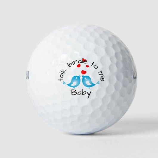 Niedliche Vögel mit Zitat Golfball (Vorderseite)