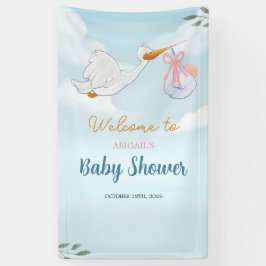 Niedliche Vögel tragen Mädchen Baby Dusche Schild