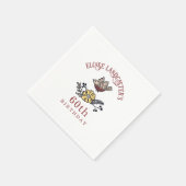 Niedliche Vögel und Blume Personalisiert Geburtsta Serviette (Ecke)