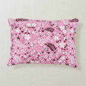 niedliche Vögel und Blume rosa Muster Zierkissen (Rückseite)