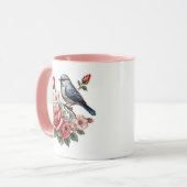 niedliche Vögel und Blume Tasse (Vorderseite Links)