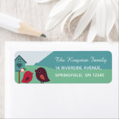 Niedliche Vögel und Vogelhaus, das wir umgezogen h (Insitu)