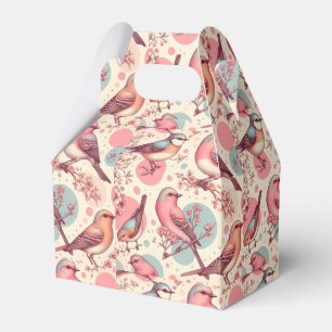 Niedliche Vögel Vintage Malerei Geschenkschachtel