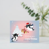 Niedliche Vögel Weihnachten Gegenwart (Stehend Vorderseite)