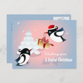 Niedliche Vögel Weihnachten Gegenwart (Vorne/Hinten)