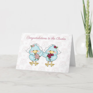 Niedliche Vogelarten, Lesben Hochzeit Glückwunsch Karte