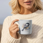 Niedliche Vogelbeobachtung Black Cap Chickadee Kaf Kaffeetasse