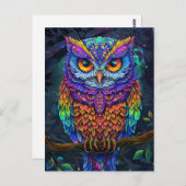 Niedliche Vogelfarbe Abstrakte Vogelart Art Postkarte (Vorne/Hinten)