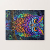 Niedliche Vogelfarbe Abstrakte Vogelart Art Puzzle (Horizontal)