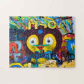 Niedliche Vogelfront am Graffiti-Wall-Foto - Puzzle (Horizontal)