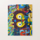 Niedliche Vogelfront am Graffiti-Wall-Foto - Puzzle (Vertikal)
