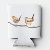 Niedliche Vogelgeflügel Aquarellwälder Dosenkühler (Rückseite)