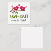 Niedliche Vogelgezwitscher Save the Date Mitteilungskarte (Vorne/Hinten)