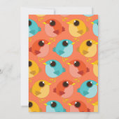 Niedliche Vogelkinder 1. Geburtstag Party Einladung (Rückseite)