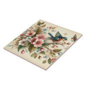 Niedliche Vogelliebhaber, die Zuhause machen Fliese (Seite)