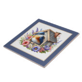 Niedliche Vogelliebhaber, die Zuhause machen Fliese (Seite)