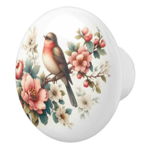 Niedliche Vogelliebhaber Keramikknauf