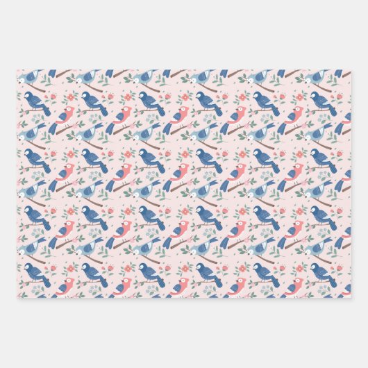 Niedliche Vogelliebhaber Party Geschenkpapier Set (Vorderseite 2)