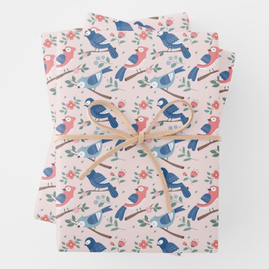 Niedliche Vogelliebhaber Party Geschenkpapier Set (Beispiel)