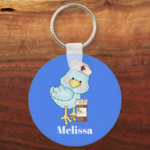 Niedliche Vogelschwestern geben Schlüsselanhänger (Vorderseite)