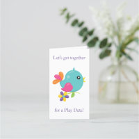 Niedliche Vogelspielkarte