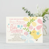 Niedliche Vogelspinner-Blume Frühschwester-Kinderd Einladung (Stehend Vorderseite)