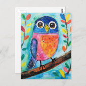 Niedliche Vogelwelt Postkarte (Vorne/Hinten)