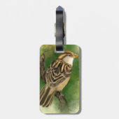 Niedliche Vogelzugmarke Gepäckanhänger (Rückseite vertikal)