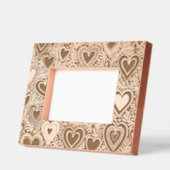 Niedliche Volksherzen und Foliage Wedding Valentin Geätzte Rahmen (Links)