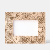 Niedliche Volksherzen und Foliage Wedding Valentin Geätzte Rahmen (Vorderseite)